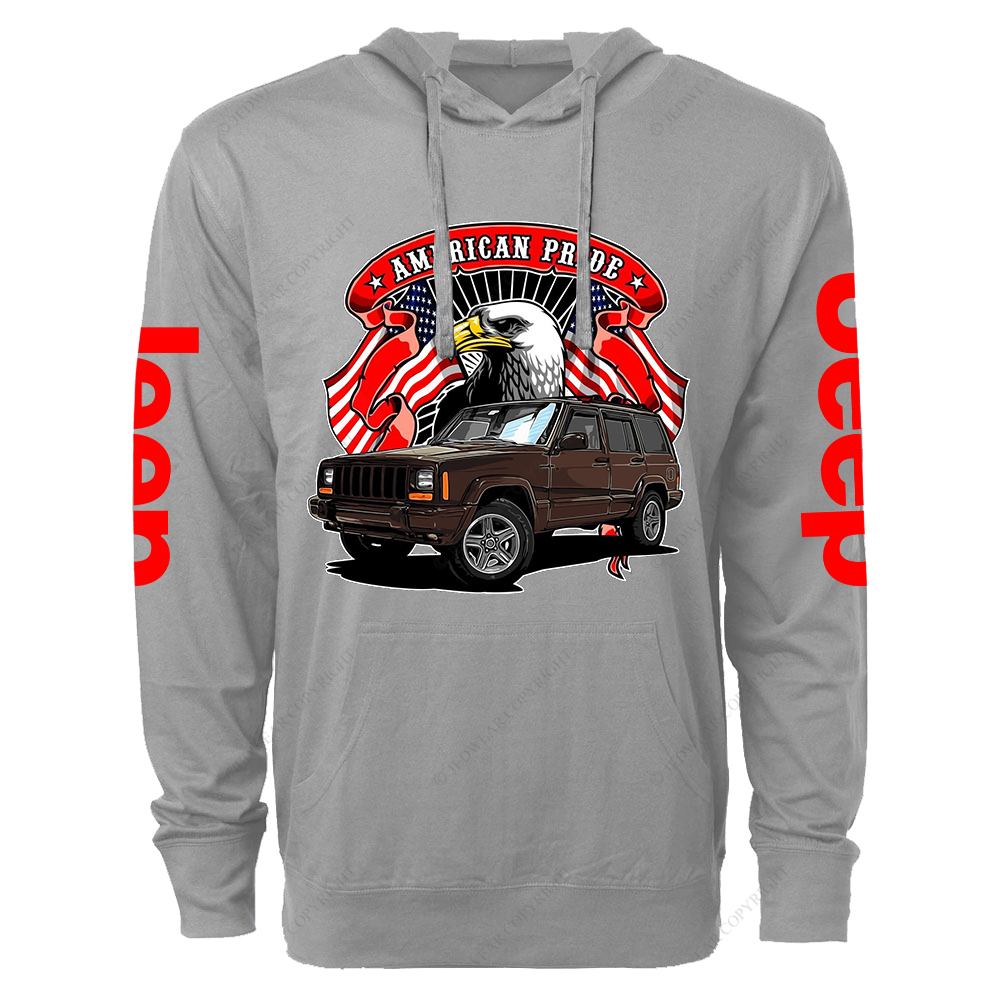 American Pride Eagle Jp Oversized Lightweight Hoodie   