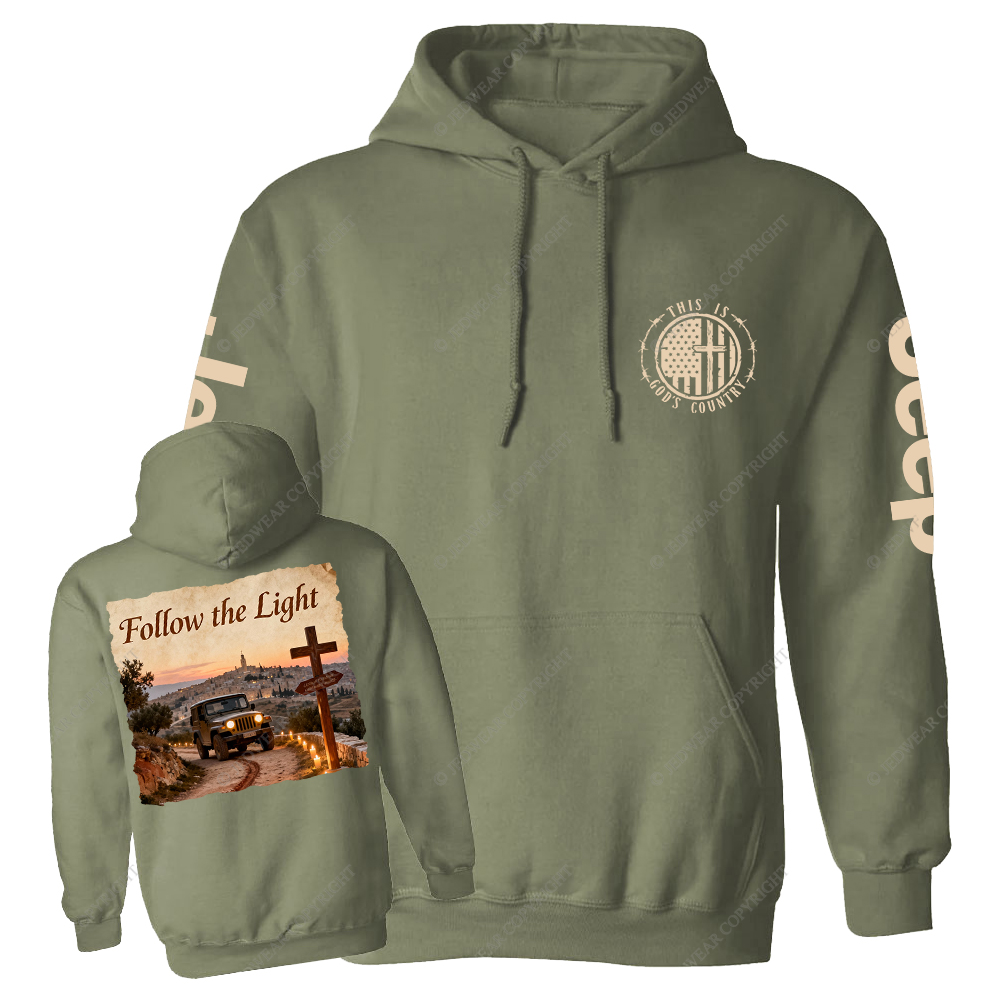 Follow The Light Jesus Jp Casual Hoodie