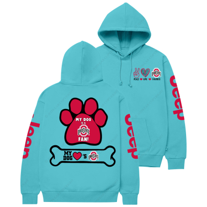 Ohio State Buckeyes Paw Print Jp Casual Hoodie