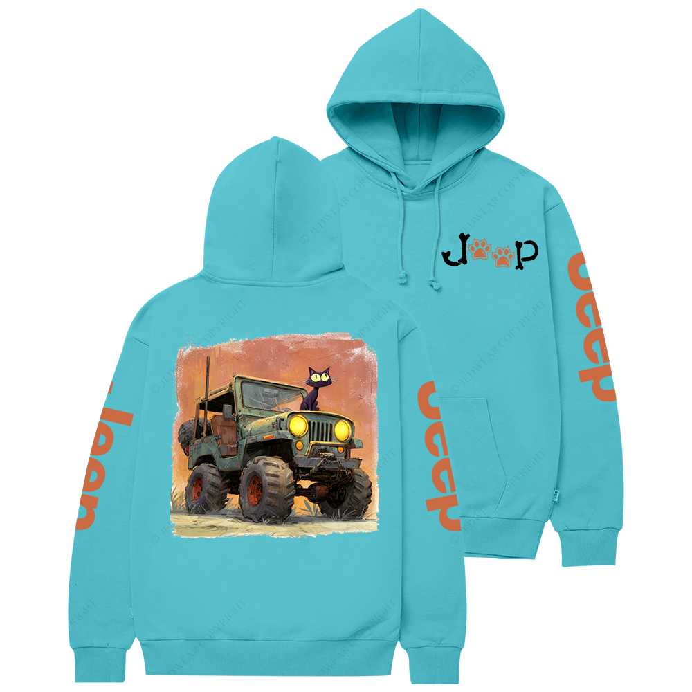 The Cat Drive A Car Jp Casual Hoodie