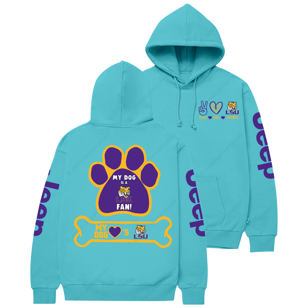 LSU Tigers Paw Print Jp Casual Hoodie
