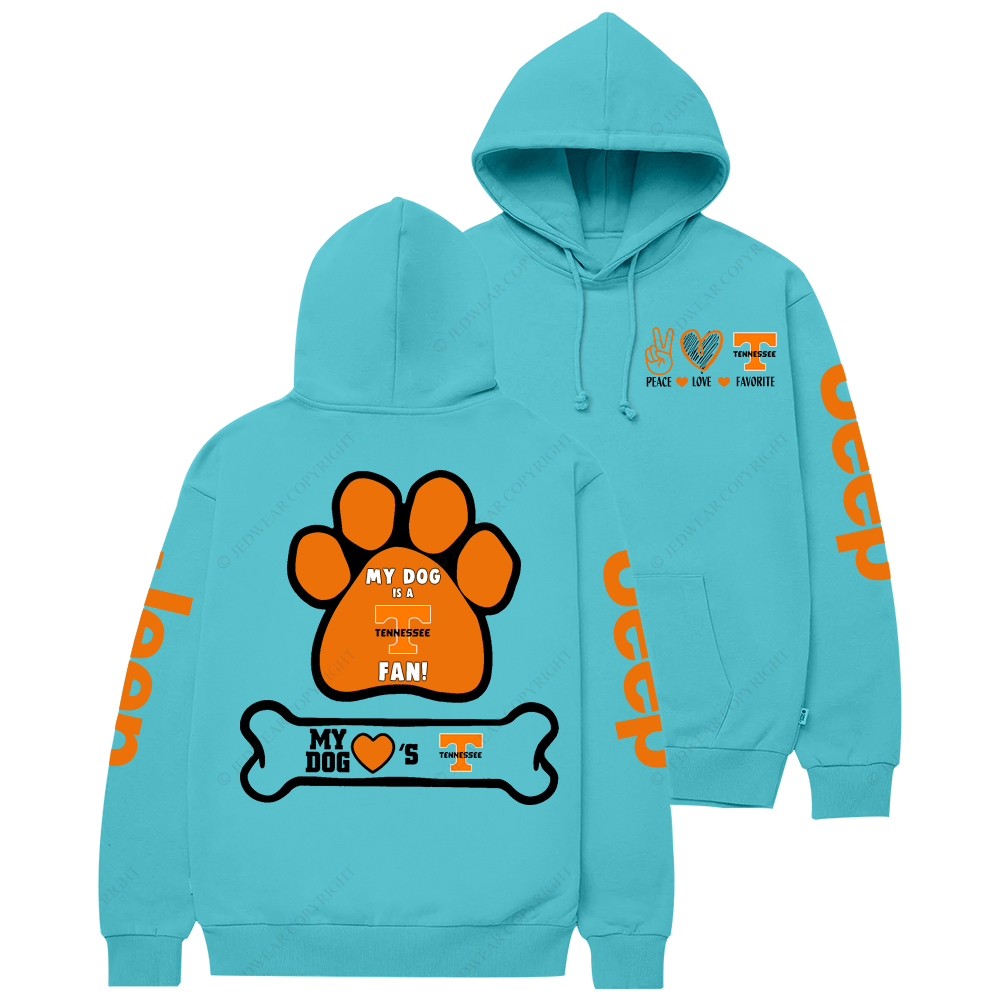 Tennessee Paw Print Jp Casual Hoodie