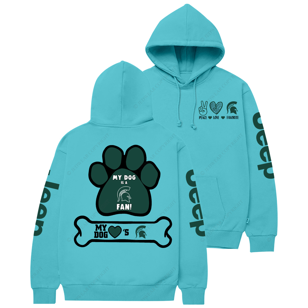 Michigan State Spartans Paw Print Jp Casual Hoodie