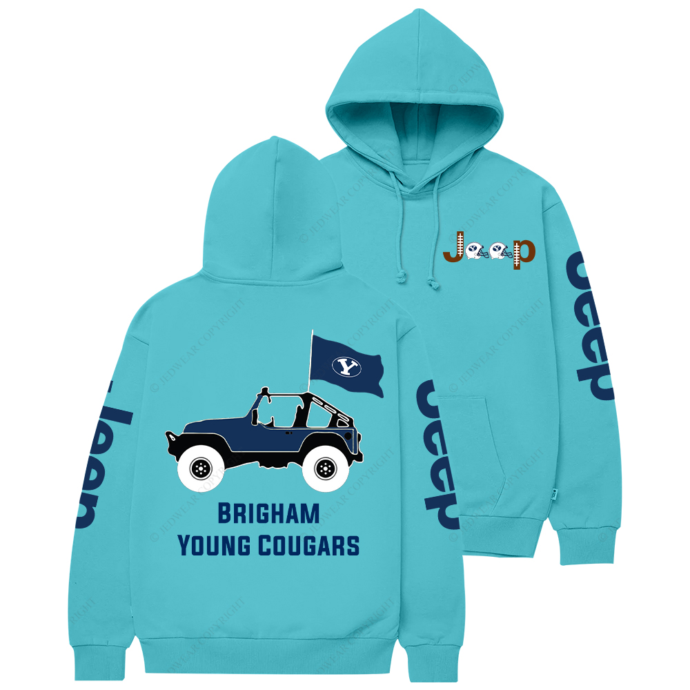 Brigham Young Cougars Football Jp Casual Hoodie