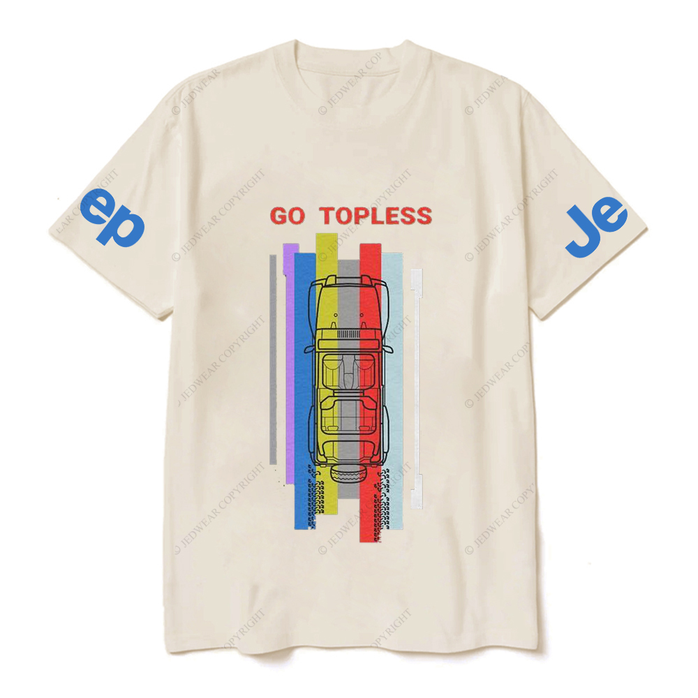 Go Topless Top View Of Car Tire Tracks JP T-Shirt