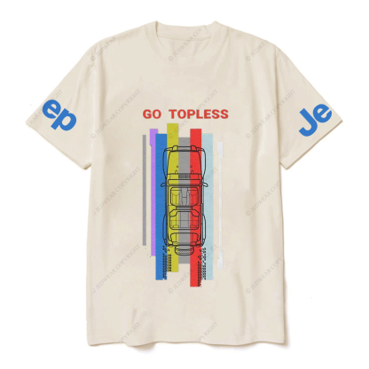Go Topless Top View Of Car Tire Tracks JP T-Shirt