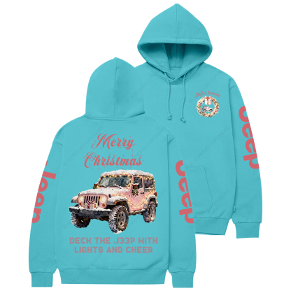 Deck The J33p With Lights And Cheer Merry Christmas Jp Casual Hoodie