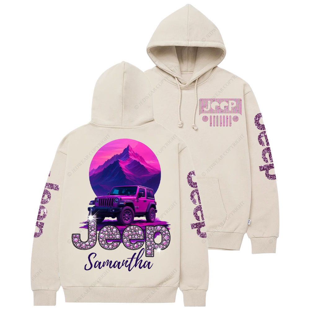 Bling Car Purple Samantha Jp Casual Hoodie