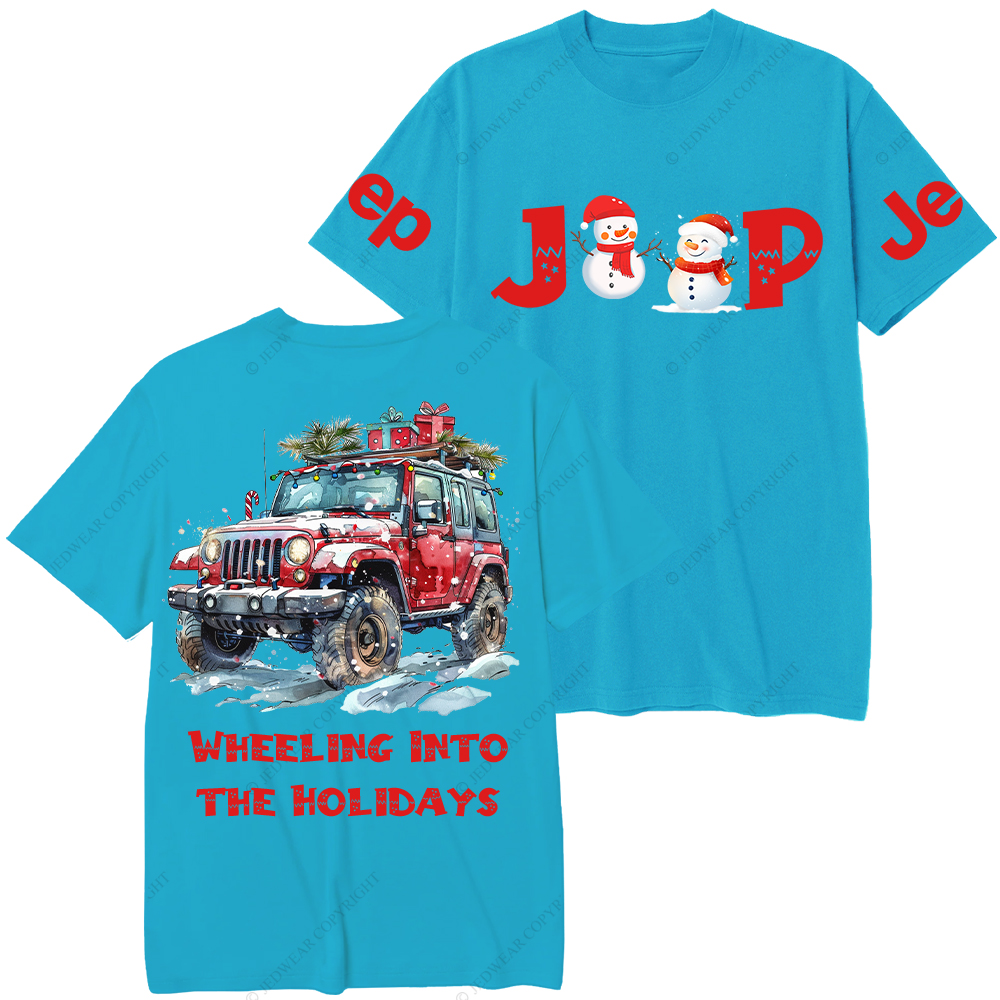 Christmas Wheeling Into the Holidays Jp T-Shirt