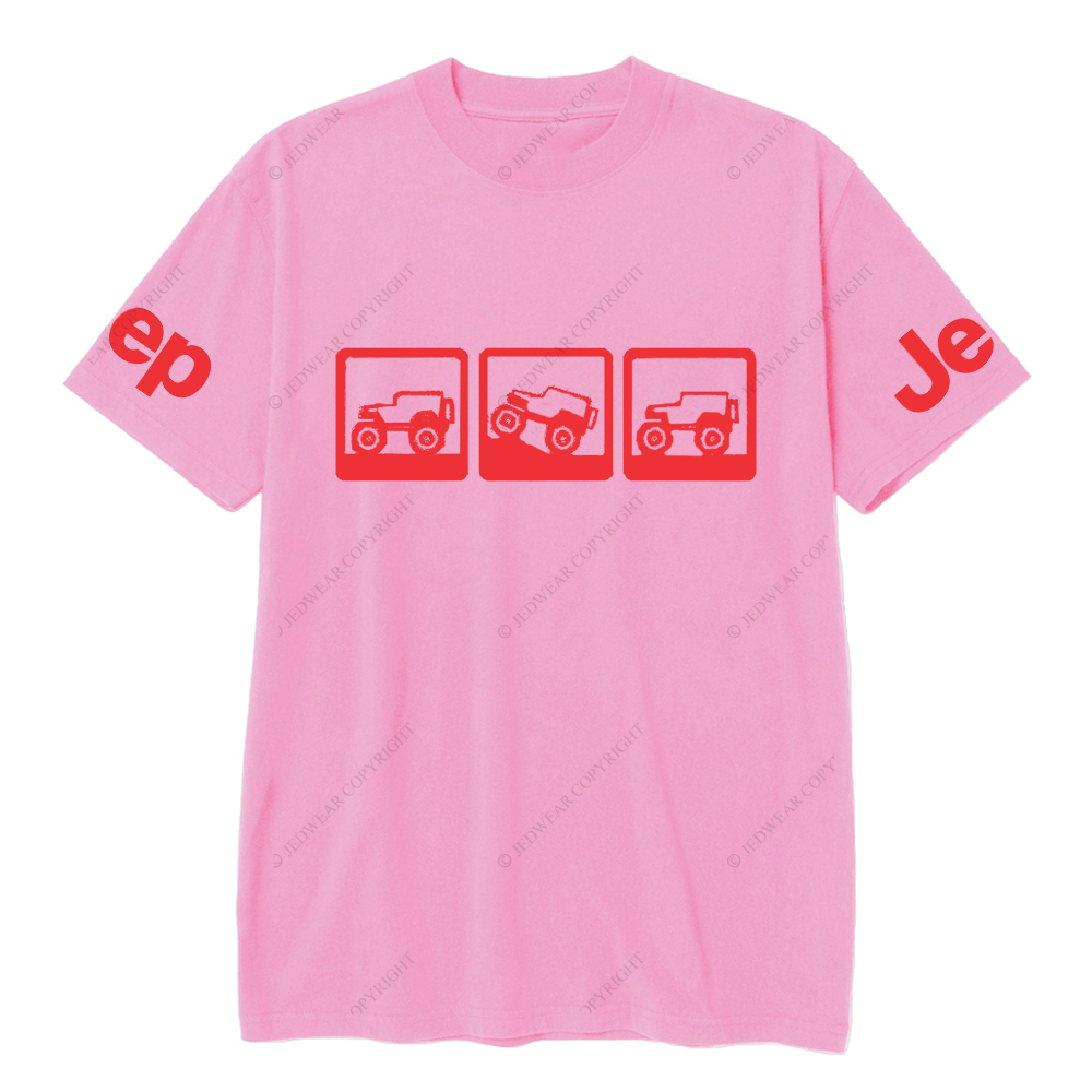 The Car Is Driving On Three Different Road Conditions JP T-Shirt