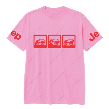 The Car Is Driving On Three Different Road Conditions JP T-Shirt