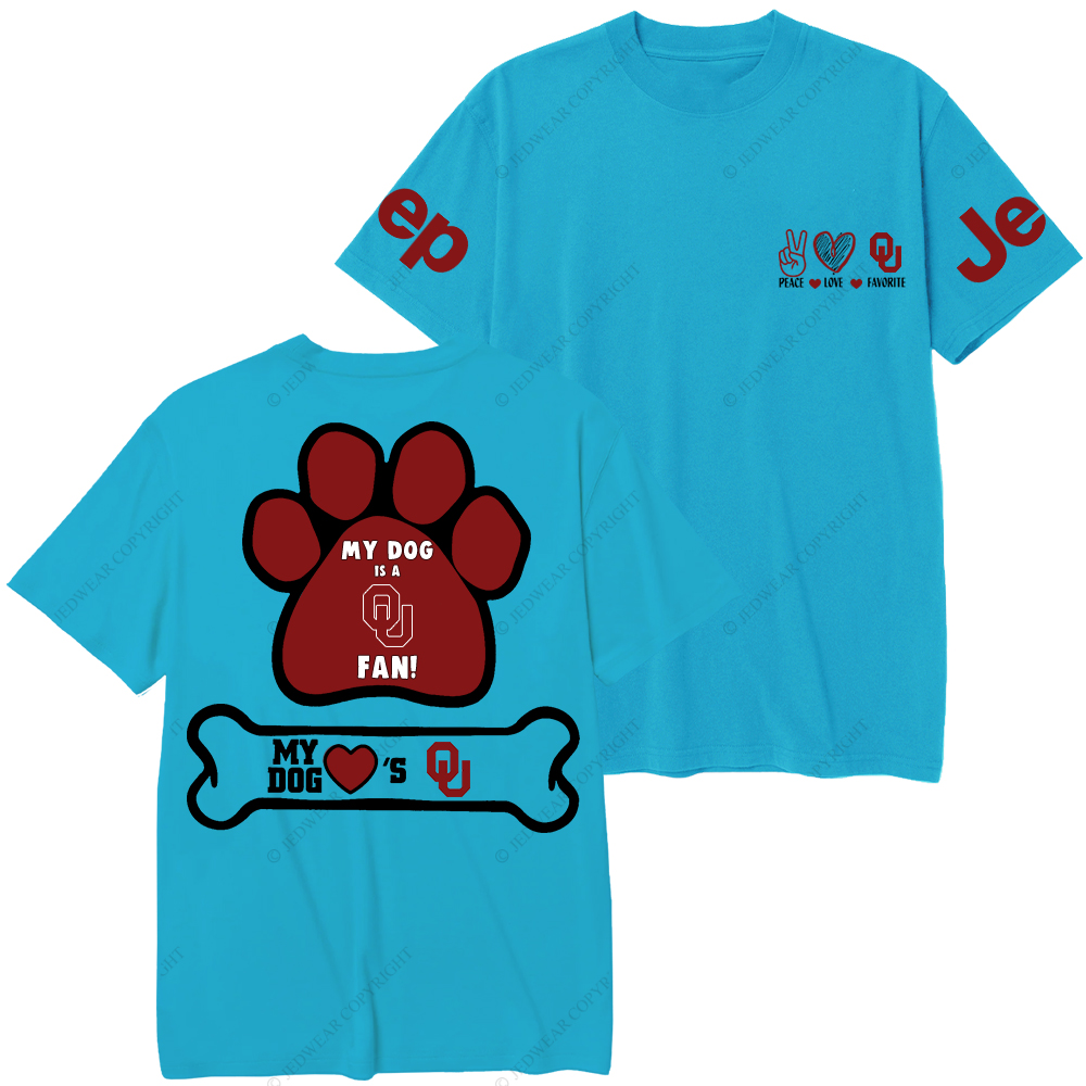 Oklahoma Sooners Paw Print Jp T-Shirt