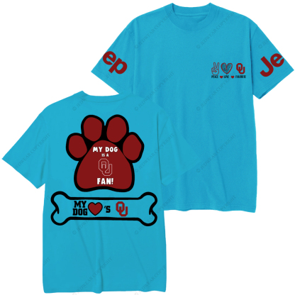 Oklahoma Sooners Paw Print Jp T-Shirt