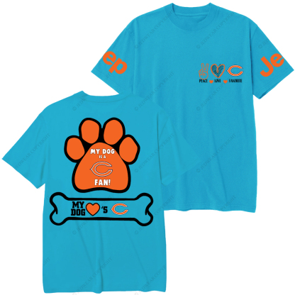 Chicago Bears Paw Print Jp T-Shirt
