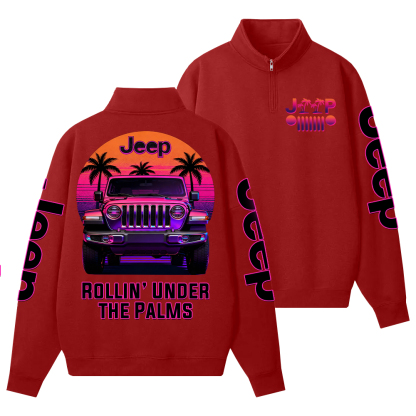 Rollin’ Under the Palms Jp Half-Zip Jacket Sweatshirt