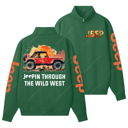 Through The Wild West Jp Half-Zip Jacket Sweatshirt