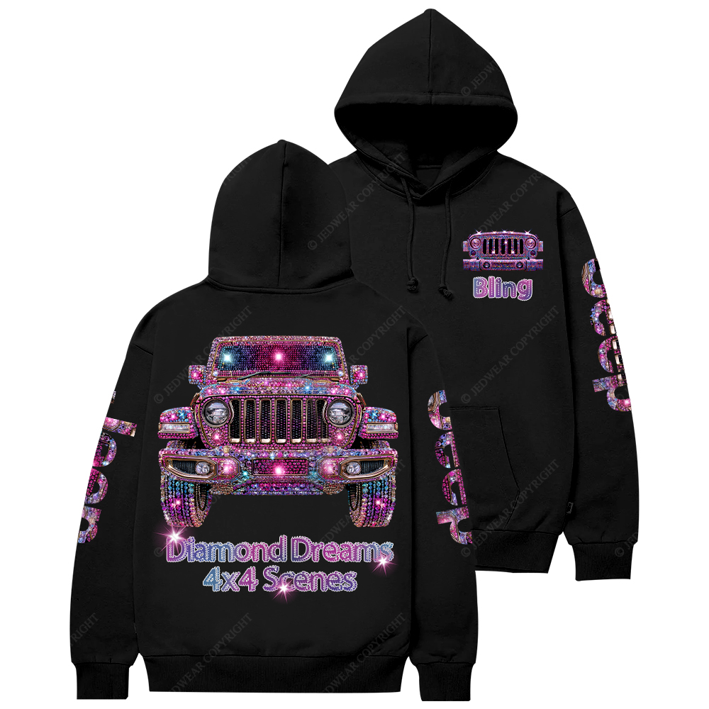 Colorful Bling Sparkle Rhinestone Jp Casual Hoodie