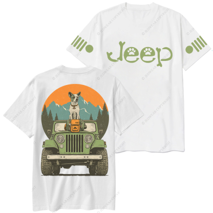 Pet Dog With Car Jp T-Shirt