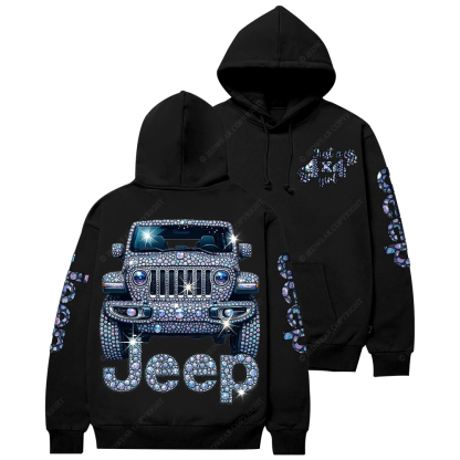 Bling Sparkle Rhinestone Car Just A Girl Jp Casual Hoodie