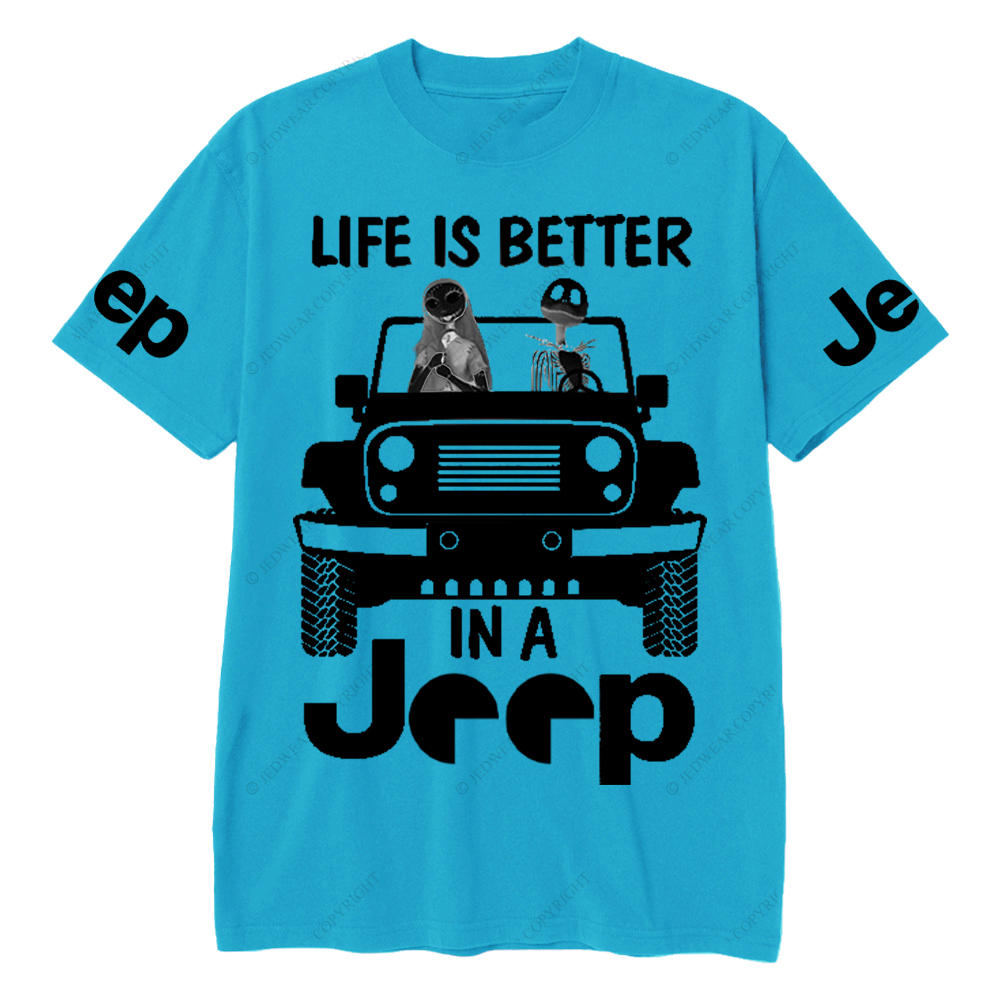 Sally And Jack Bust Life Is Better In A Car Jp T-Shirt