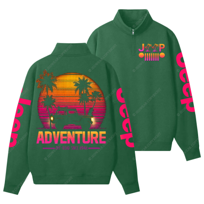 Off-Road Adventure Sunset  Since 1941 Jp Half-Zip Jacket Sweatshirt