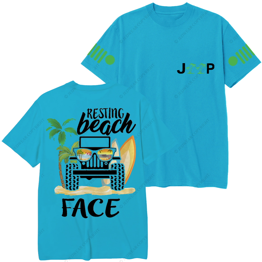 Resting Beach Face Surf Jp T-Shirt