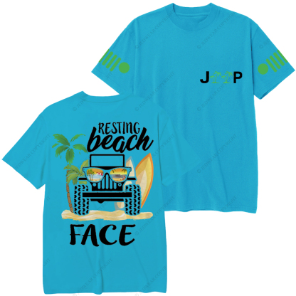 Resting Beach Face Surf Jp T-Shirt