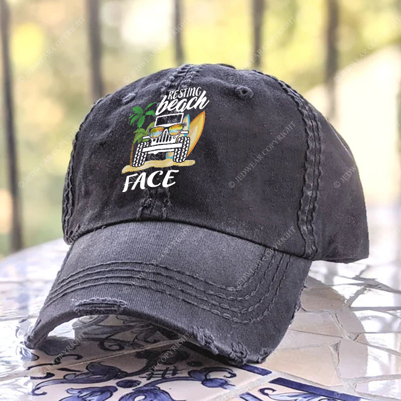Resting Beach Face Surf Jp Baseball Cap