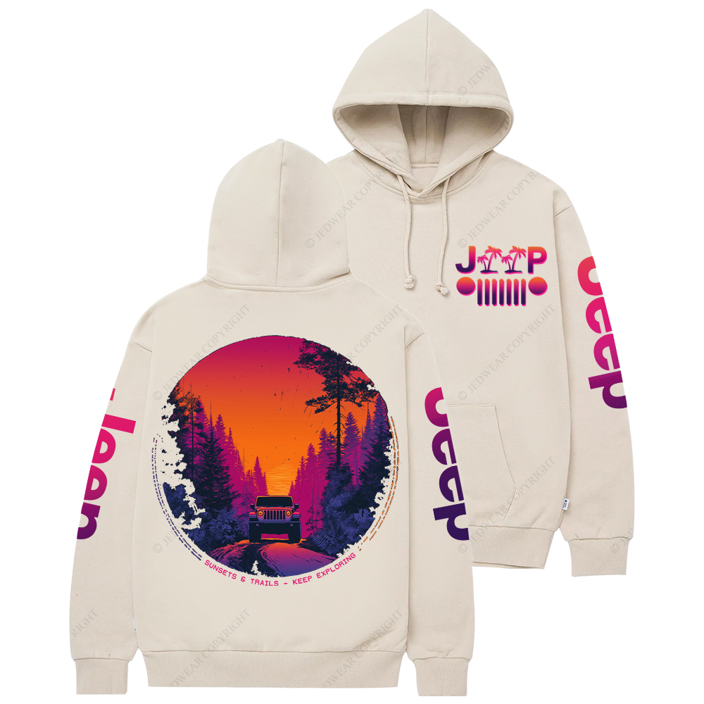 Sunsets Trails Keep Exploring Jp Casual Hoodie