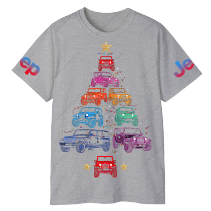Colorful Lights Merry Christmas Tree Jp T-Shirt