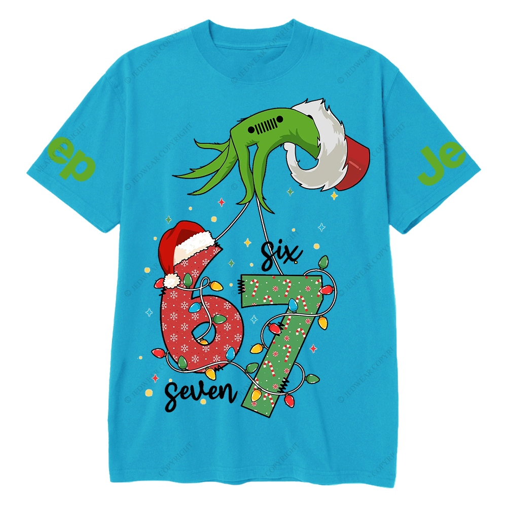 Viral Six Seven Christmas Meme Funny Internet Joke  Jp T-Shirt