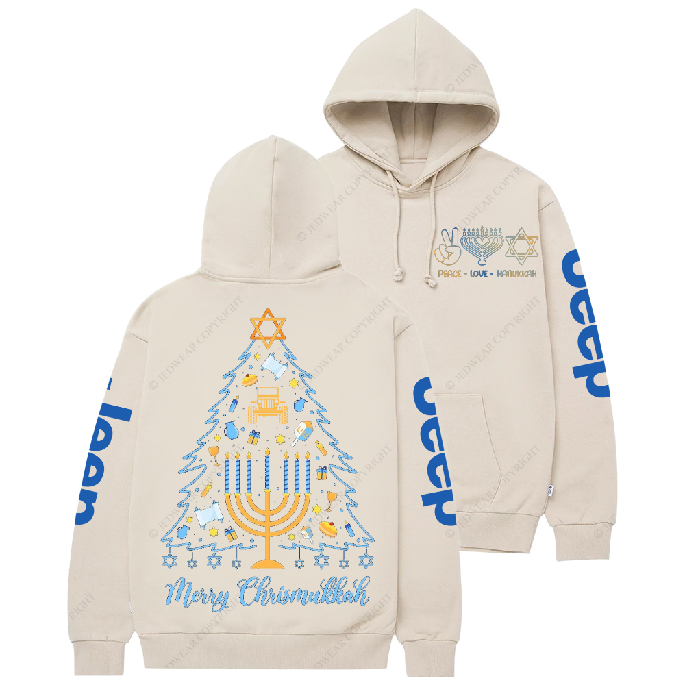 Merry Chrismukkah Jewish Holiday Hanukkah Religious Jp Casual Hoodie