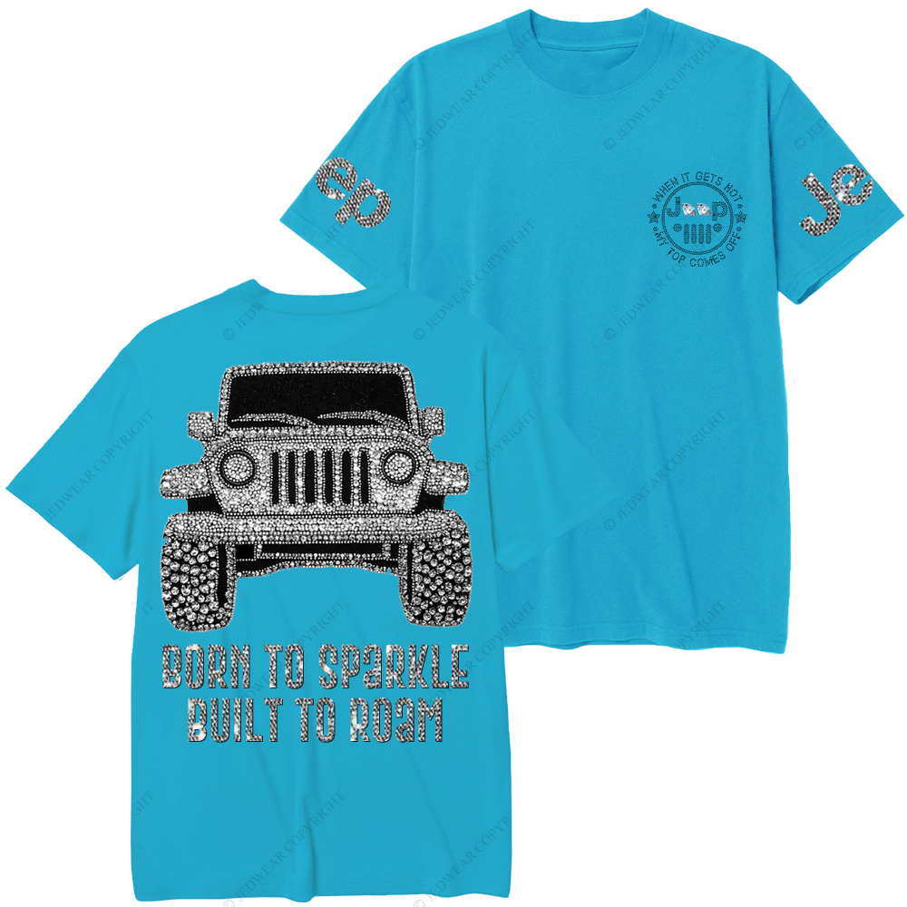 Bling Car Born To Sparkle Built To Roam Jp T-Shirt