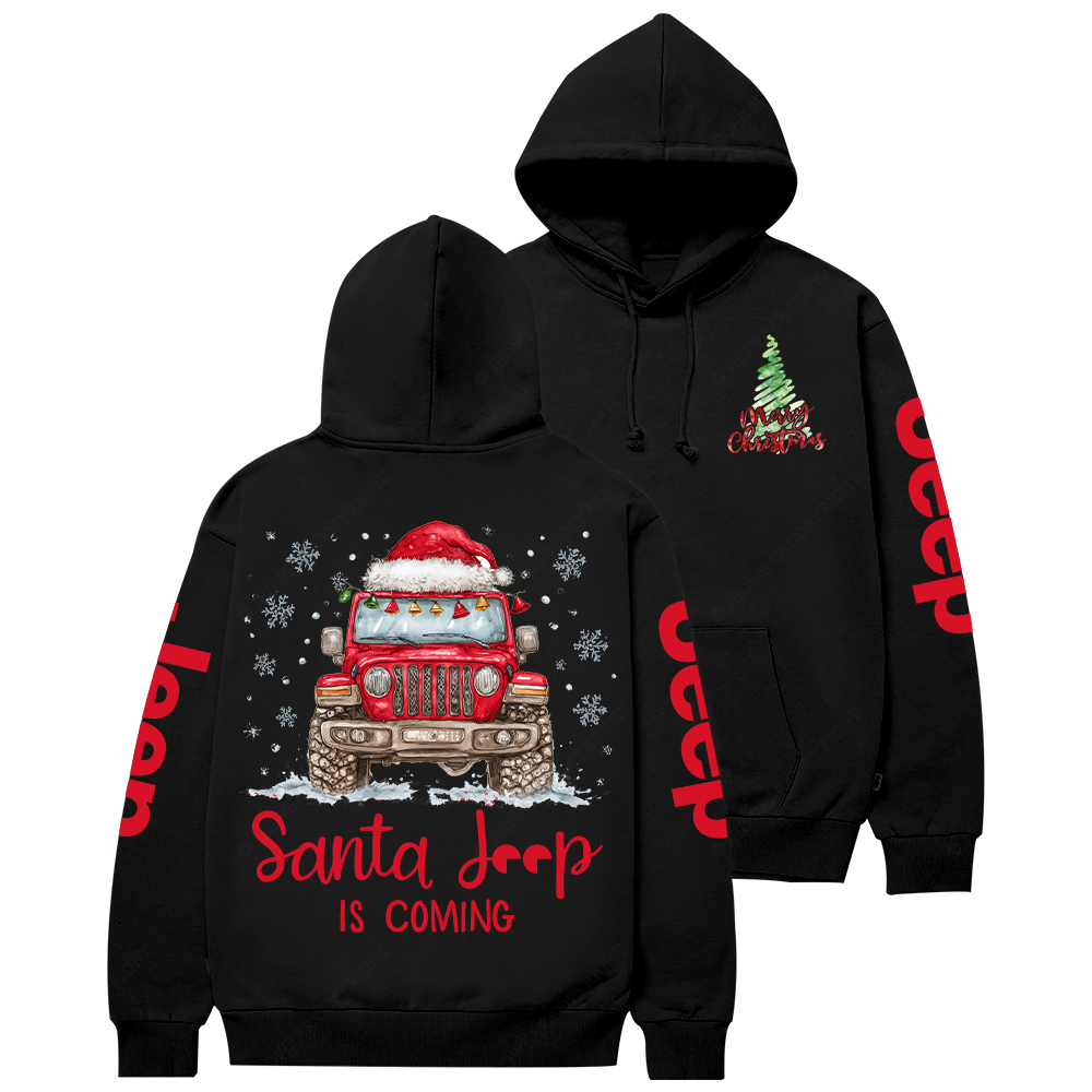 Santa Car Is Coming Merry Christmas Jp Casual Hoodie