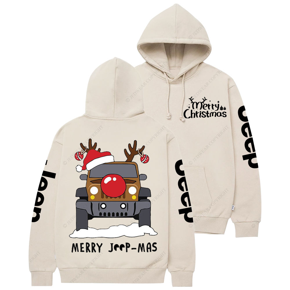 Merry Christmas Funny Reindeer Driving Jp Casual Hoodie