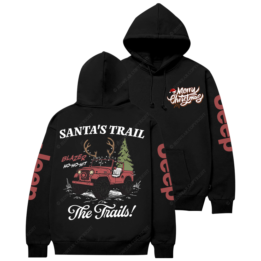 Funny Off Road Christmas Santa's Trail Jp Casual Hoodie