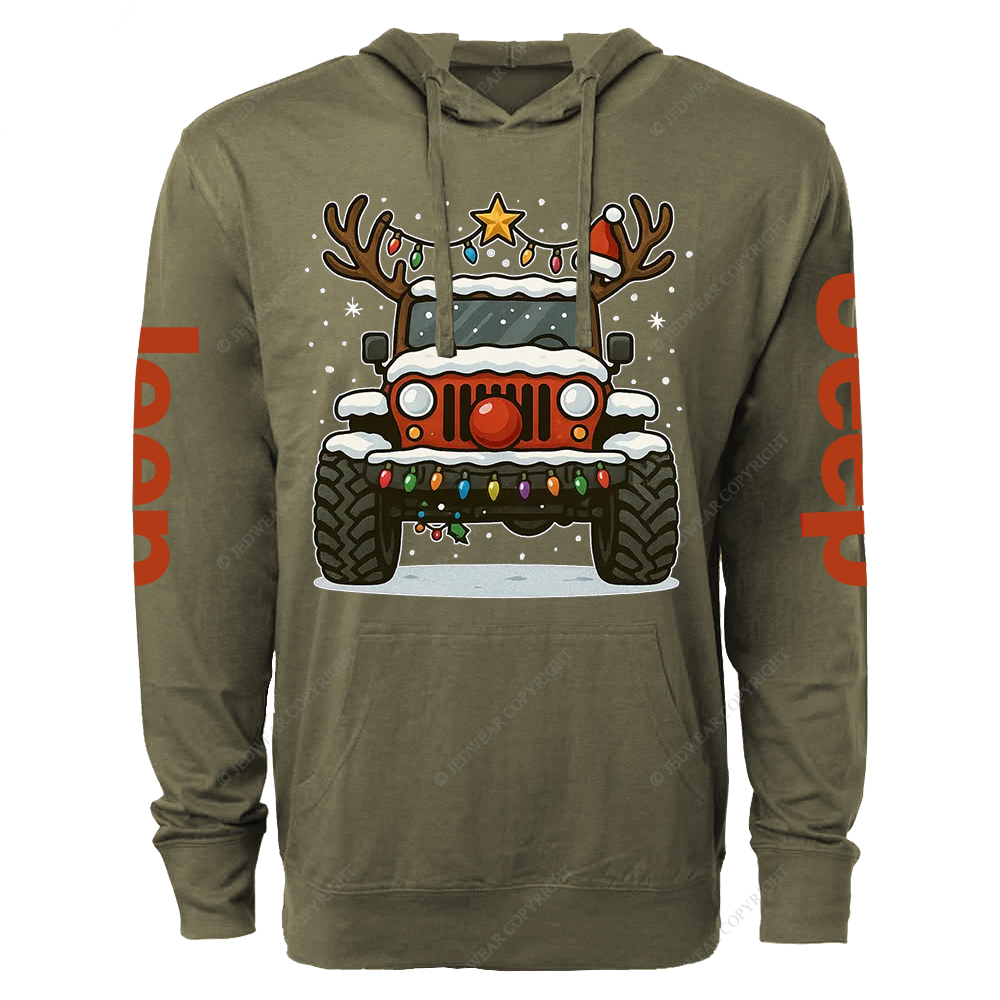 Off-Road Merry Christmas Jp Oversized Lightweight Hoodie   
