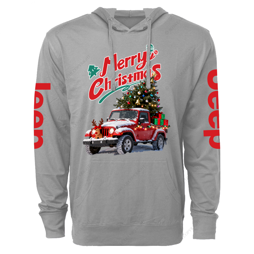 Merry Christmas Elk Gladiator Jp Oversized Lightweight Hoodie   