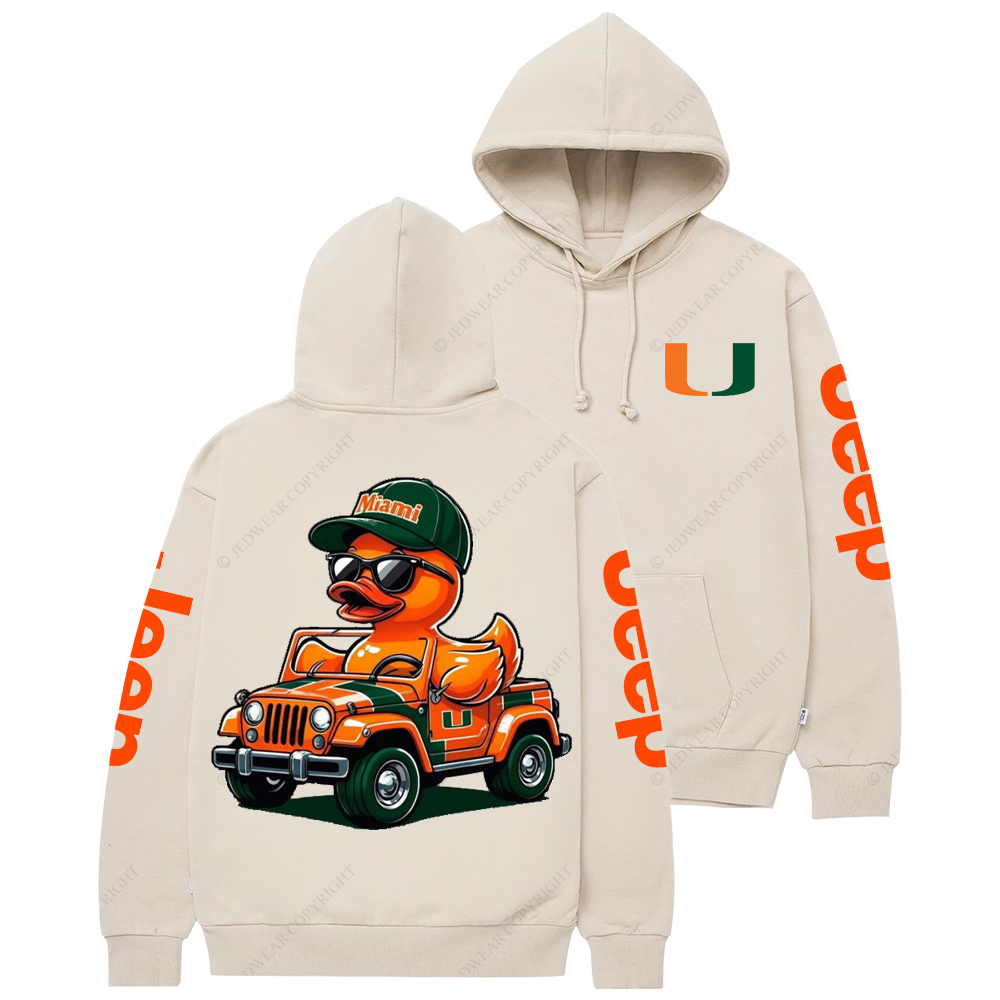 University Of Miami Duck Jp Casual Hoodie