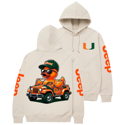 University Of Miami Duck Jp Casual Hoodie