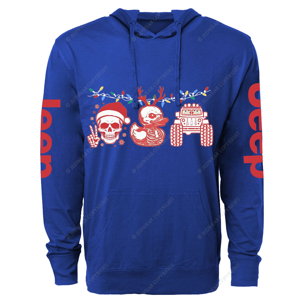 Christmas Skull Reindeer Duck Duck Go Jp Oversized Lightweight Hoodie   