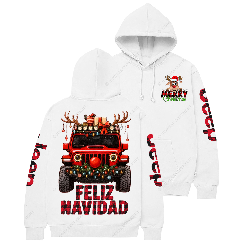 Red Car Christmas  Jp Casual Hoodie