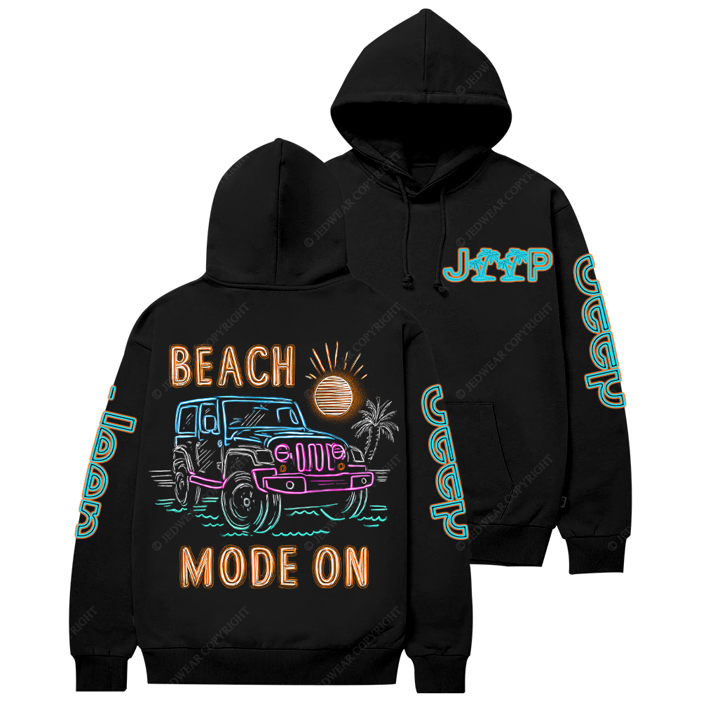 Beach Mode On Jp Casual Hoodie
