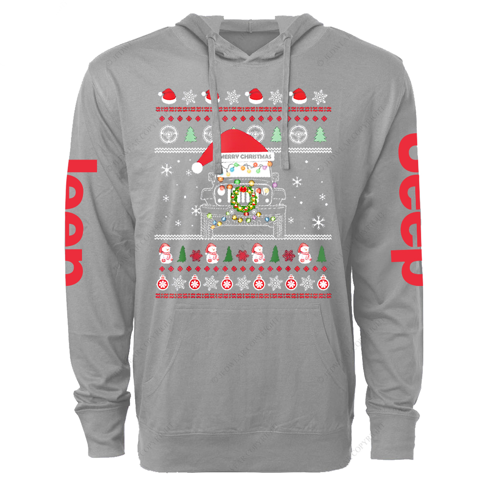 Ugly Merry Christmas  Jp Oversized Lightweight Hoodie   