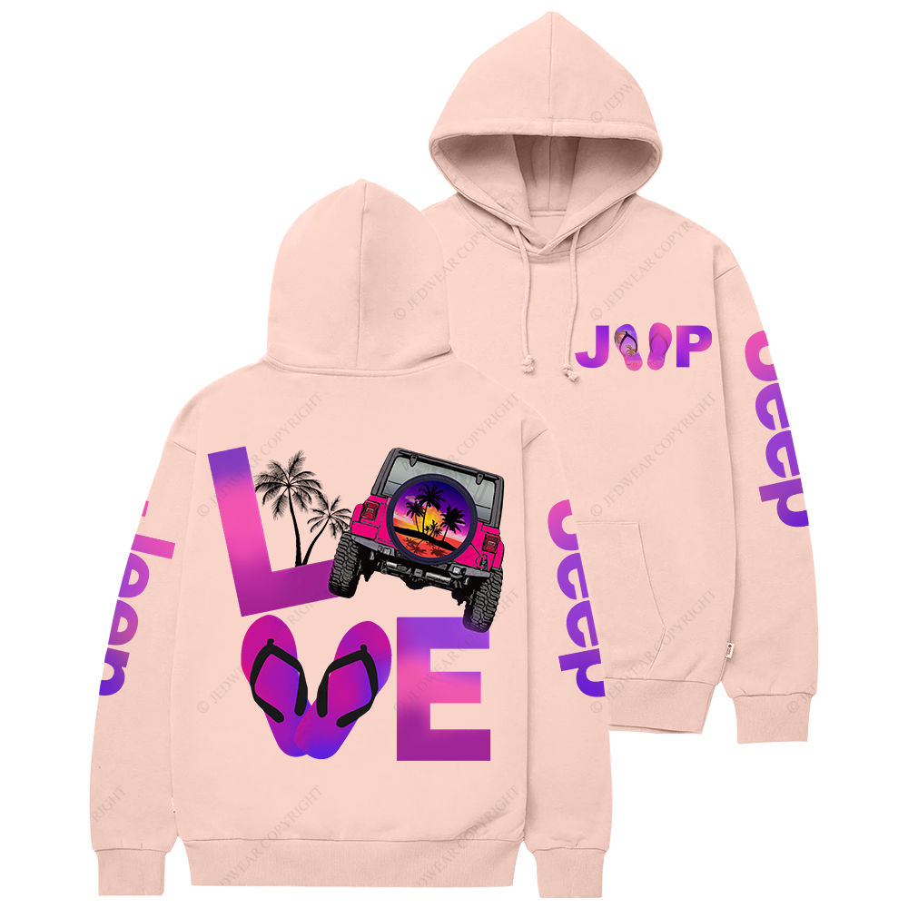 Sunset Palm Tree Colorful Jp Casual Hoodie