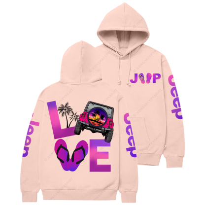 Sunset Palm Tree Colorful Jp Casual Hoodie
