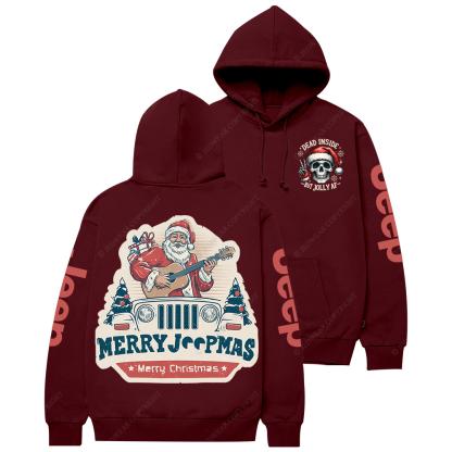 Dead Inside But Jolly Af Merry Christmas Jp Casual Hoodie