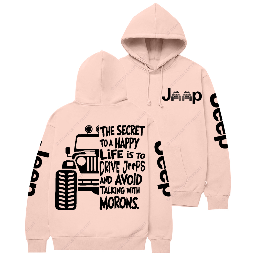 The Secret To A Happy Life Is To Drive Jp Casual Hoodie