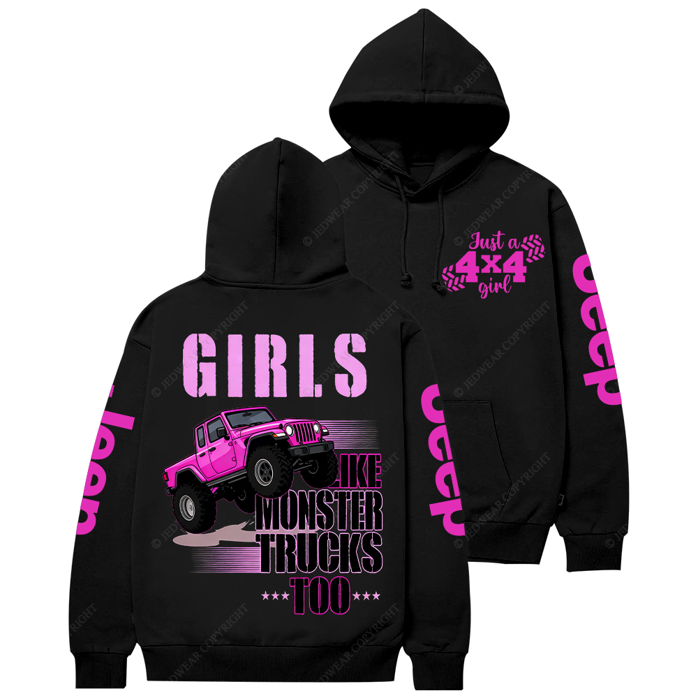 This Funny Monster Trucks Girls Jp Casual Hoodie