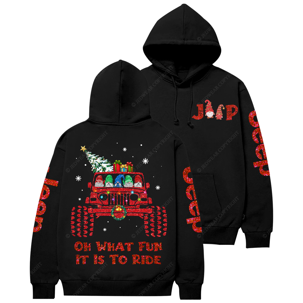 Hanging Xmas With Santa Gnomes Christmas Jp Casual Hoodie